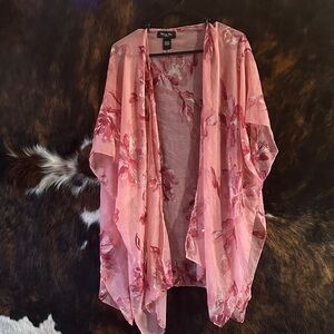 Floral Pink Kimono Blouse